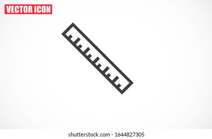 Vector measurement Ruler icon.. Modern flat design vector illustration.Ruler vector icon trendy flat style Pencil and Ruler Icon Isolated on White