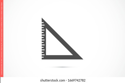 Vector measurement Ruler icon.. Modern flat design vector illustration.Ruler vector icon trendy flat style Pencil and Ruler Icon Isolated on White Background.