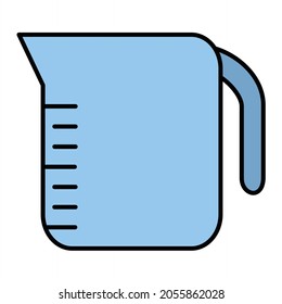 Vector Measuring Cup Filled Outline Icon Design
