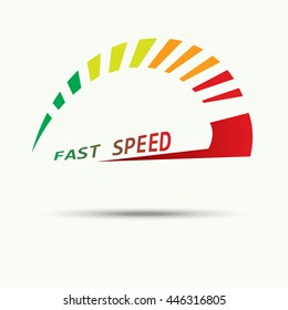 Vector of Measuring device with scale logo, scale symbol or icon, colored scale
