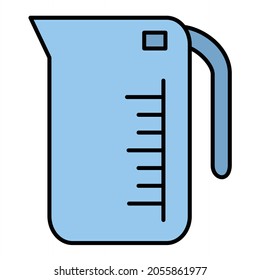Vector Measuring Jug Filled Outline Icon Design
