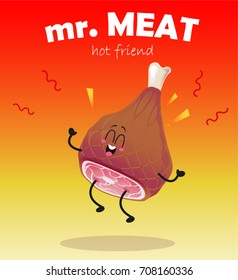 Vector. Meat character collection.