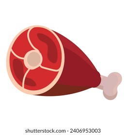 Vector meat icon. Flat design. Sutable for apps and animation. 