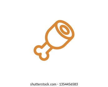vector meat icons color on white - Vector