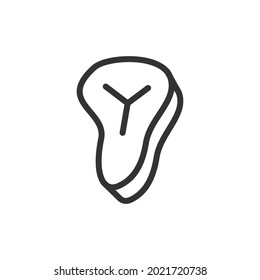 Vector meat line icon. Symbol in trendy outline style. Vector illustration isolated on a white background. 