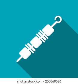 Vector meat on the spit icon. Food icon. Eps10