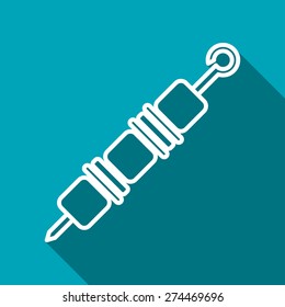 Vector meat on the spit icon. Food icon. Eps10