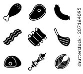 Vector Meat and Protein Icons