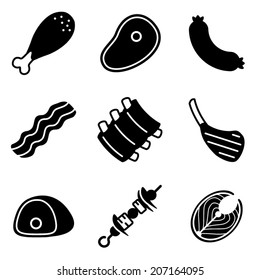 Vector Meat and Protein Icons