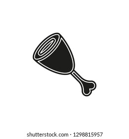 vector meat steak, dinner, lunch food icon