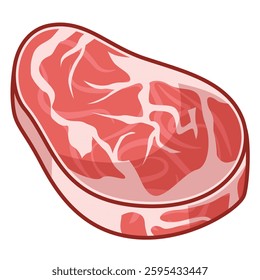Vector meat, steak, raw steak, 2d vector meat, bbq