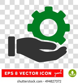 Vector Mechanic Service EPS vector pictogram. Illustration style is flat iconic bicolor green and gray symbol on a transparent background.