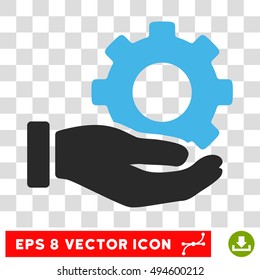 Vector Mechanic Service EPS vector pictograph. Illustration style is flat iconic bicolor blue and gray symbol on a transparent background.