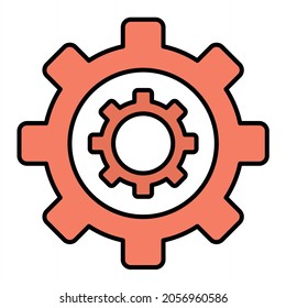 Vector Mechanism Filled Outline Icon Design
