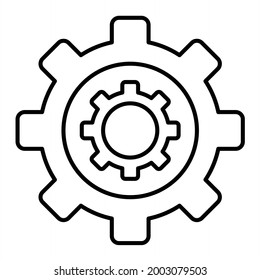 Vector Mechanism  Outline Icon Design
