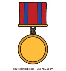 Vector medal Badge plaque for competition