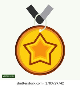 
vector medal. flat style design. a mark of respect and appreciation