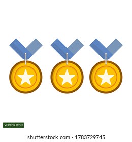 
vector medal. flat style design. a mark of respect and appreciation