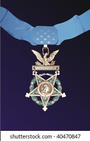 Vector Medal Of Honor, Vector Illustration