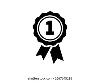Icono de medalla vectorial. Símbolo de emblema de emblema de emblema certificado