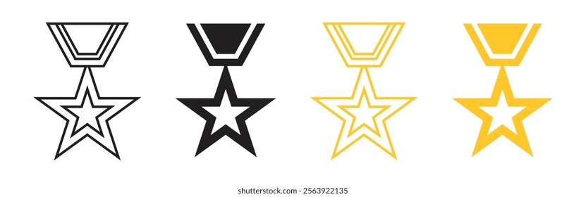 Vector Medal Icon Set. Winner Symbols. Medal Icon Symbols