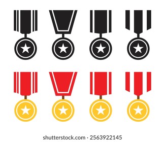 Vector Medal Icon Set. Winner Symbols. Medal Icon Symbols
