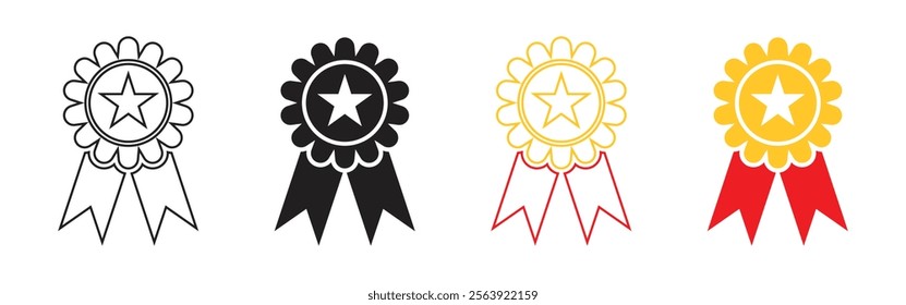 Vector Medal Icon Set. Winner Symbols. Medal Icon Symbols