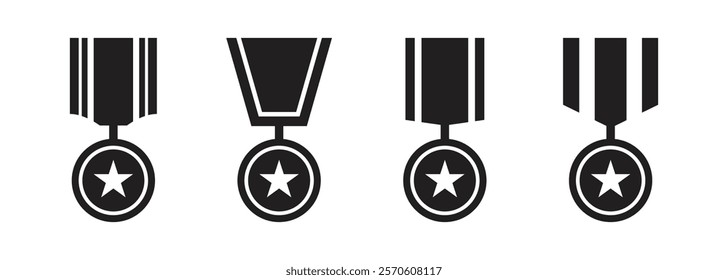 Vector Medal Icon Set. Winner Symbols. Medal Icon Symbols