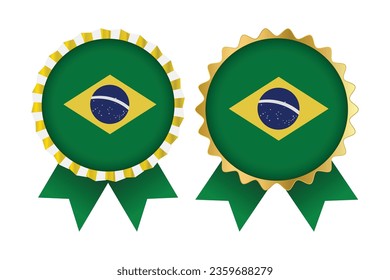 Vector Medal Set Designs of Brazil Template