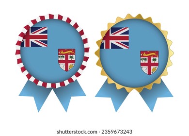 Vector Medal Set Designs of Fiji Template