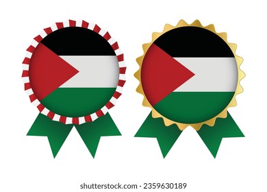 Vector Medal Set Designs of Palestine Template