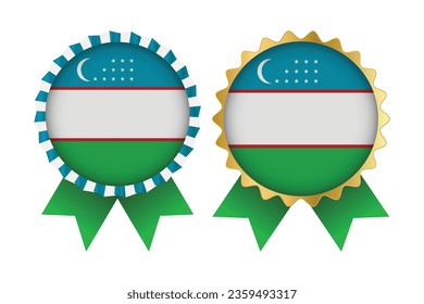 Vector Medal Set Designs of Uzbekistan Template