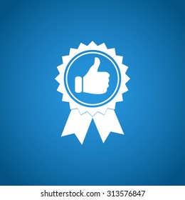 Vector medallion icon. Flat design style eps 10