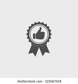 Vector medallion icon. Flat design style eps 10