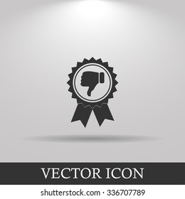 Vector medallion icon. Flat design style eps 10
