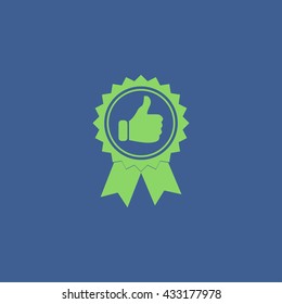 Vector medallion icon. Flat design style eps 10