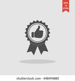 Vector medallion icon. Flat design style eps 10