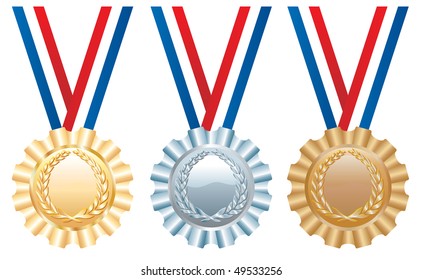 medallones vectoriales para ganadores
