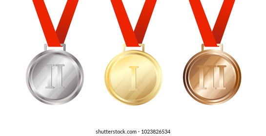 vector medals, gold, silver, bronze, first place, second place, third place, rewards