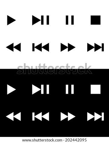 Vector Media Buttons and Icon Set