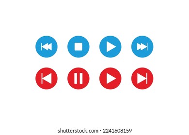 Vector media icon set collection