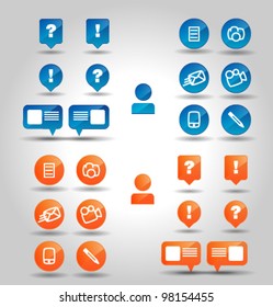 Vector media icon set, web elements