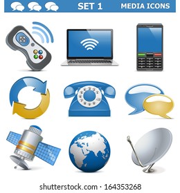 Vector Media Icons Set 1