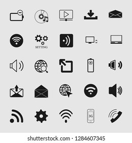vector media and multimedia icons set 