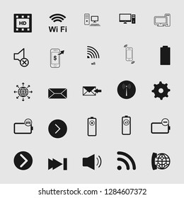 vector media and multimedia icons set 