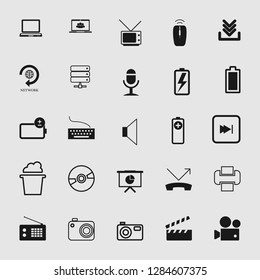 vector media and multimedia icons set 