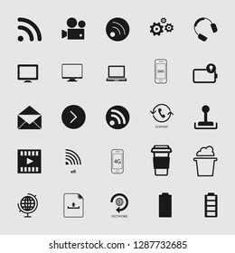 vector media and multimedia icons set 