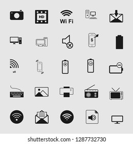 vector media and multimedia icons set 