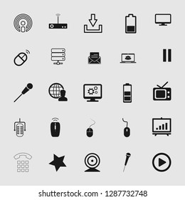 vector media and multimedia icons set 
