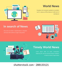 Vector media objects. World news